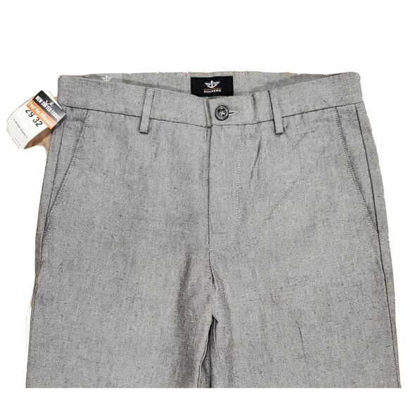 NEW Dockers Slim Fit Signature Khaki Flat Front Dress Pants Mens Size 29X32*Gray - Picture 4 of 9